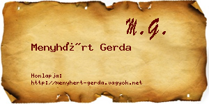 Menyhért Gerda névjegykártya